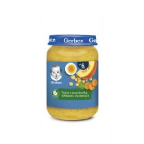 Gerber Obiadek dynia z marchewką żółtkiem i ciecierzycą dla niemowląt po 6 miesiącu 190 g
