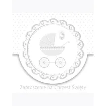 Zaproszenie kwadrat ZKW 120x120 Chrzest nr 56257 Dzieci�ce - Baby, Ch�opiec, Dziewczynka, Srebrne, T�oczenie