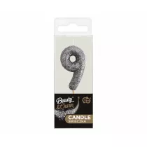 Godan �wieczka na tort cyfra 9 brokatowa 11.5x3.5cm