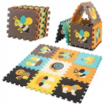 Mata edukacyjna piankowa puzzle zwierztka kolorowa 85 x 85 cm 9 elementw