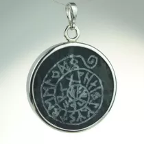 Sotis Mandala Runiczna 30 mm grawerowana Ag925, 2,1g