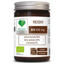 Be Organic Grzyby reishi ekstrakt (500 mg) Suplement diety 50 kaps. Bio