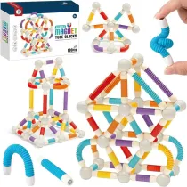 Klocki magnetyczne rurki 100el