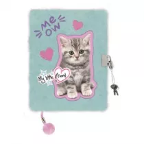 Pami�tnik A5 w�ochacz z k��dk� My Little Friend Mint Kitty 96 kartek
