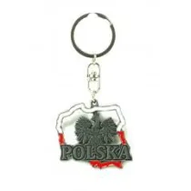 Brelok metalowy kontur Polski wersja 2 6cm