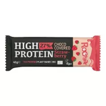 Roobar Baton proteinowy truskawkowy w polewie rowej 40 g Bio