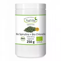 NatVita Spirulina i Chlorella - suplement diety 500 tab. Bio