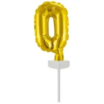 Amscan Balon foliowy mini cyfra 0 z�ota 7,5x12cm