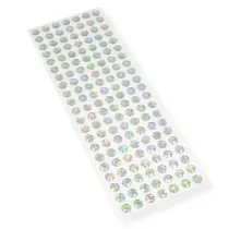 Polsirhurt Krysztaki samoprzylepne srebrne 10mm