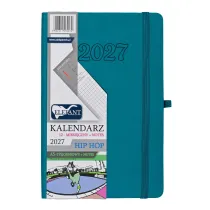 Kalendarz 2027 12 m-cy. Hip hop A5 tygodniowy szmaragdowy