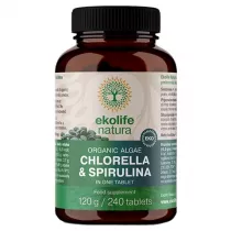 Ekolife Natura Ekologiczna Chlorella&Spirulina Suplement diety 240 tab. Bio