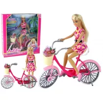 Lalka Anlily rowerzystka rower rowy Leantoys