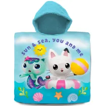 Poncho k�pielowe /r�cznik  60x120cm bawe�na Koci Domek Gabi. Gabby`s Dollhouse GD00001 Kids Euroswan