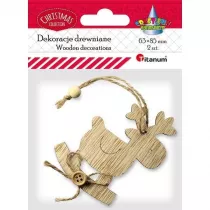 Titanum Drewniana zawieszka �o� na biegunach 2 szt.