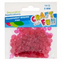 Craft with Fun Cekiny transparentne rowe 8mm, 14g