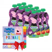 BoboVita winka Peppa Mus jagody jabka banan po 6 miesicu + Ksieczka GRATIS Zestaw 12 x 100 g
