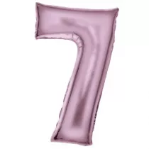 Amscan Balon foliowy cyfra 7 satynowa pastelowy r� 86cm