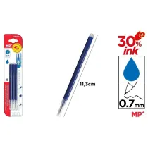 Wkady do dugopisw cieralnych niebieskie 3szt