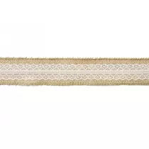 PartyDeco Ta�ma jutowa z koronk� 5x500cm