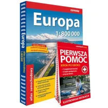Europa Atlas Samochodowy 1:800 000 + Pierwsza Pomoc 2026/2027