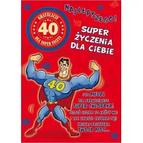 Stamp Karnet Party naklejany B6 + koperta Urodziny 40