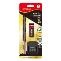 Zestaw szkolny KEYROAD Black Pencil Set czarny blister
