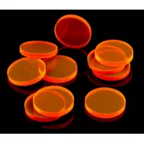 Crafters Znaczniki akrylowe pomaraczowe fluo okrge 22 x 3 mm 10 szt.