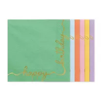 PartyDeco Serwetki Happy Birthday 33x33cm