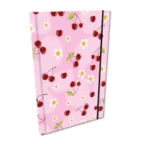 Notes A5 w kratk z gumk Soft Touch Wisienki w ru