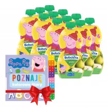 BoboVita winka Peppa Mus gruszka po 6 miesicu + Ksieczka GRATIS Zestaw 12 x 100 g