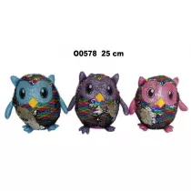 Sowa cekiny 25cm MIX Sun-Day