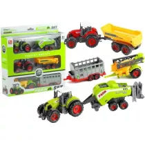 Traktory z przyczepami 6w1 Leantoys