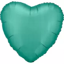 Amscan Balon foliowy Lustre Jade Green serce 43cm