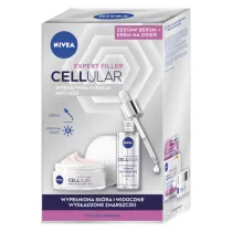 Nivea _SET Expert Filler Cellular krem przeciwzmarszczkowy do twarzy na dzie  + hialuronowe serum do twarzy wypeniajce 2 szt.