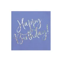 PartyDeco Serwetki Happy Birthday 33x33 cm