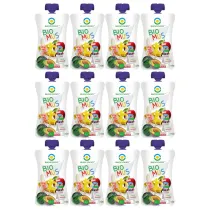 Bio Food Mus liwkowo-bananowo-jabkowy zestaw 12 x 90 g Bio