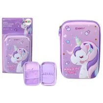 LeanToys Pi�rnik rzk�adany z jednoro�cem fioletowy 23x15cm