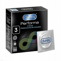 Durex Performa prezerwatywy z lubrykantem dla dłuższej przyjemności 3 szt.