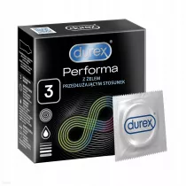 Durex Performa prezerwatywy z lubrykantem dla duszej przyjemnoci 3 szt.