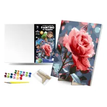 Qbee Malowanie po numerach - R�a na r�y 30x40cm