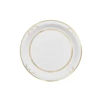 PartyDeco Talerzyki papierowe z ornamentem bia�e 23cm 6 szt