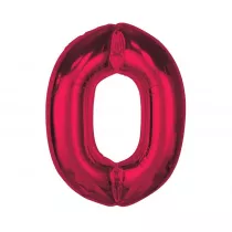 Godan Balon foliowy cyfra 0 czerwona Smart 92cm