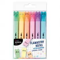Derform Flamastry kotki 6 szt.
