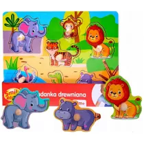 Ukadanka drewniana ZOO 7 el. Smily Play