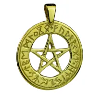 Sotis Pentagram runiczny Ag925 + Au 24kar, 5,1g