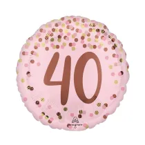 Balon foliowy Pretty pink 40th Birthday 46cm