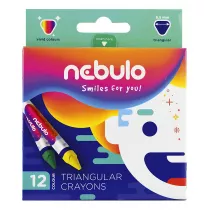 Nebulo Kredki wiecowe trjktne 12 szt.