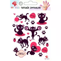 Tatua�e zmywalne dla dzieci Czarne kotki All4Kids