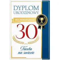 Karnet B6 30 Urodziny m�skie, dyplom dla najepszego faceta na �wiecie