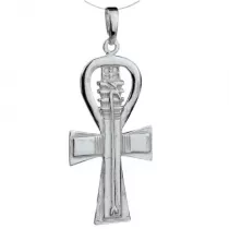 Sotis Krzy Ankh z lask, nieoksydowany Ag925, 6,7g